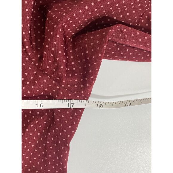 Elisabetta Franchi Dress Burgundy Wrap Polka Dots Size 44 Missing Belt - Picture 11 of 13